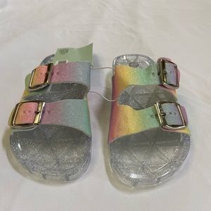 Girls rainbow color sandals